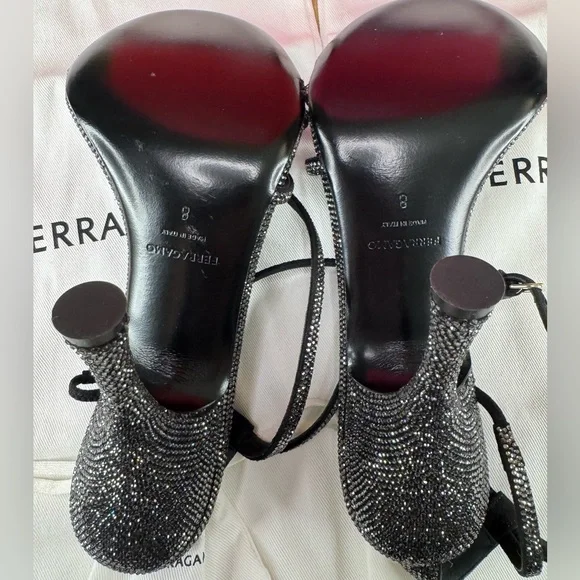 FERAGAMO Denise Embellished Ankle Strap Sandals - Picture 5 of 9